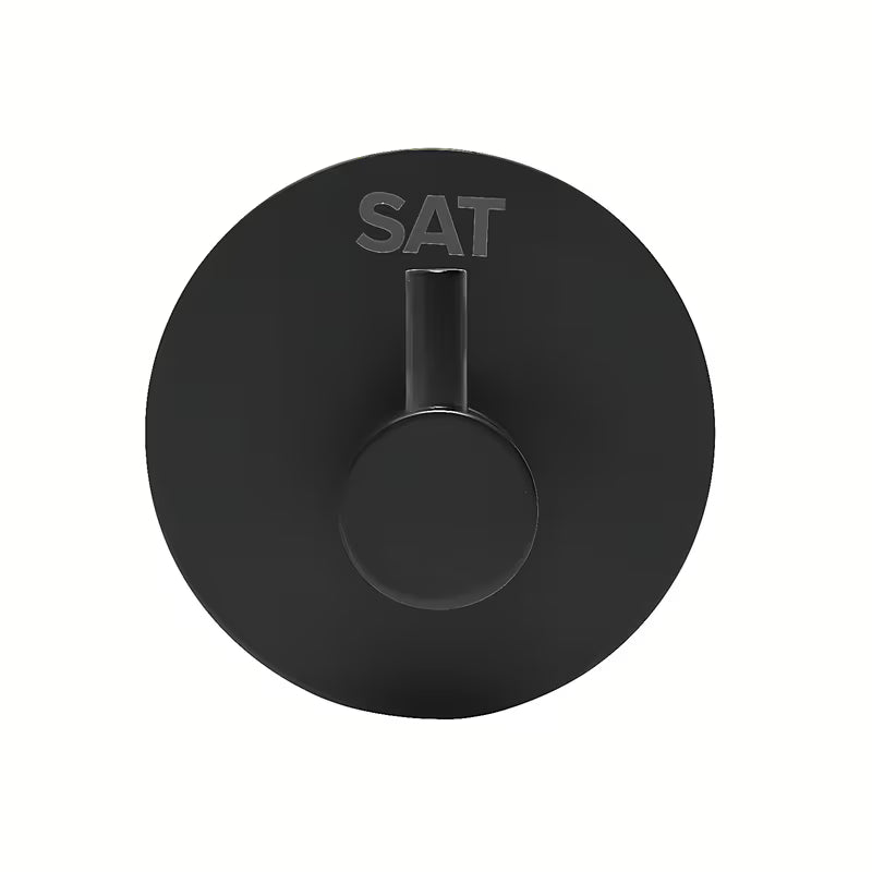 Crni mat samoljepljivi kukica SAT od nehrđajućeg čelika pro za kupaonicu