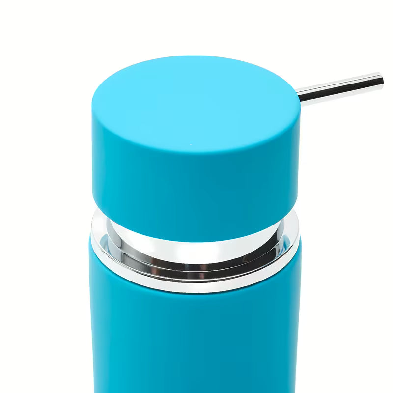 Samostojeći dozator za tekući sapun SAT Infinitio u mat tirkiznoj boji.