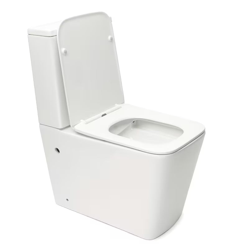 Bijeli samostojeći WC kombi SAT Infinitio bez sustava za ispiranje s wc daskom i štedljivim DualFlush ispiranjem