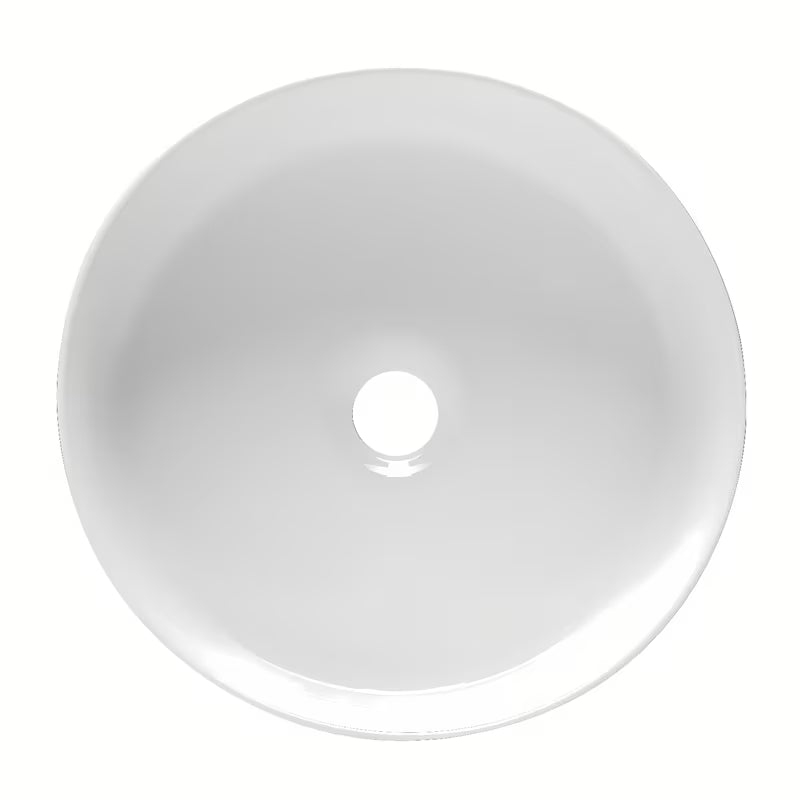 Sjajni bijeli keramički umivaonik na ploču SAT Infinitio 36 x 36 cm bez preljeva