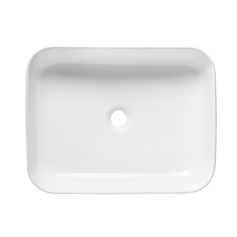 Bijeli keramički ovalni umivaonik na ploču SAT Infinitio bez preljeva 50 x 39 cm
