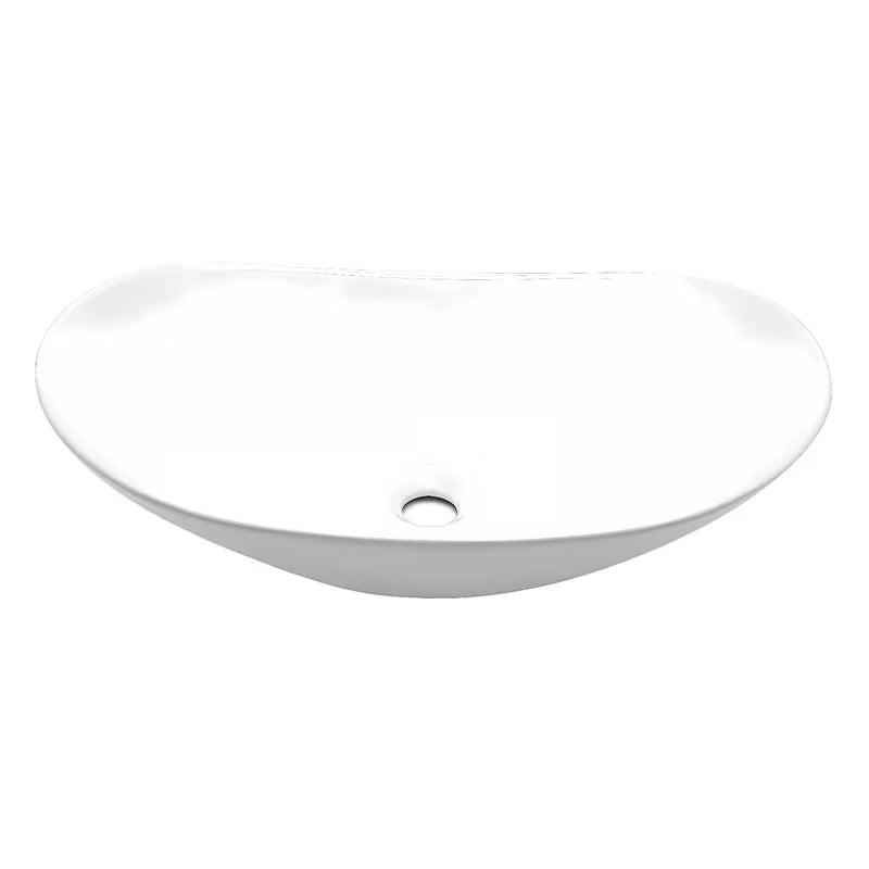 Bijeli keramički umivaonik na ploču SAT Infinitio 61,5 x 36 cm bez preljeva