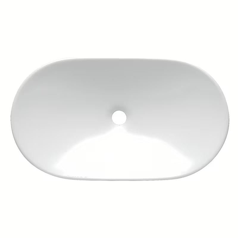 Bijeli keramički umivaonik na ploču SAT Infinitio 61,5 x 36 cm bez preljeva