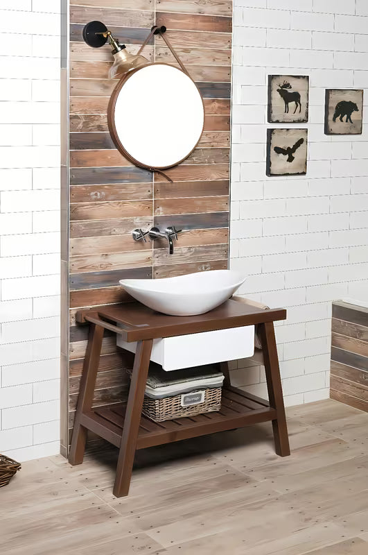 Bijeli keramički umivaonik na ploču SAT Infinitio 61,5 x 36 cm bez preljeva