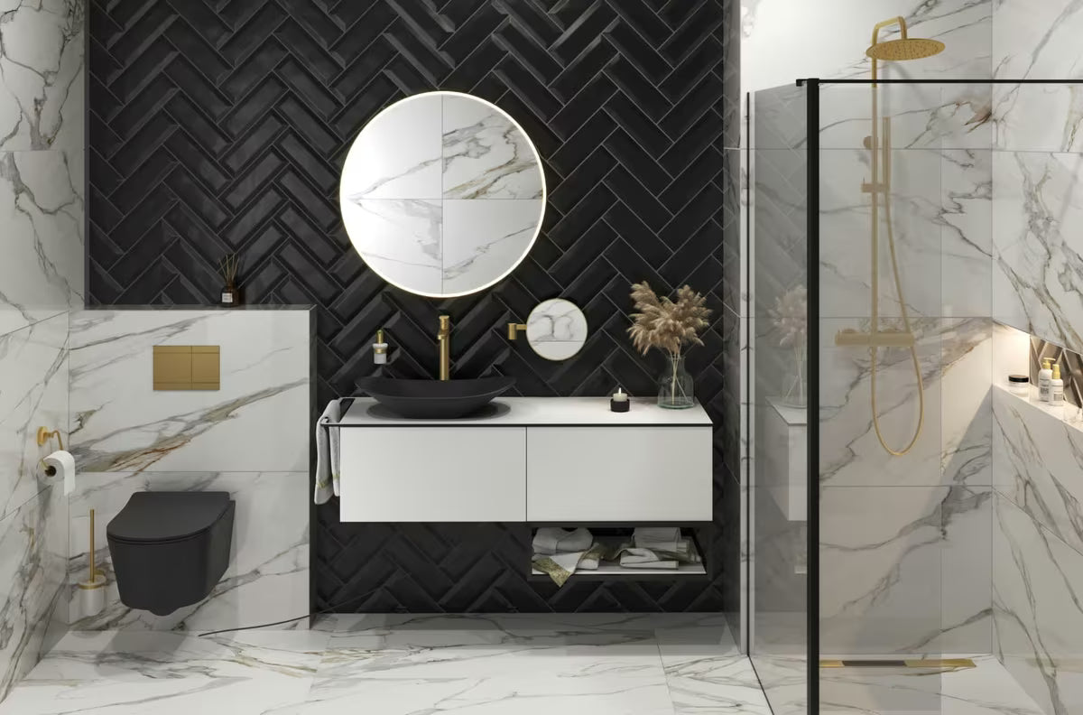 Mat crni keramički umivaonik na ploču SAT Infinitio bez preljeva 61,5x36 cm