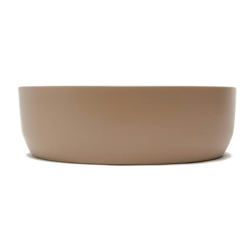 Mat smeđi keramički umivaonik na ploču SAT Infinitio 39x39 cm bez preljeva