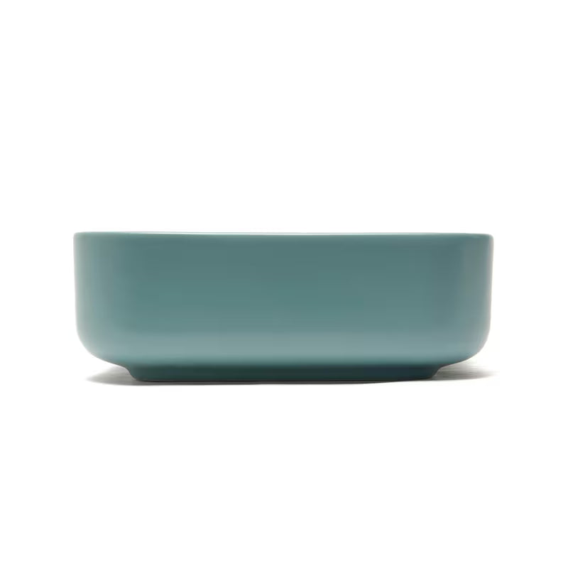 Mat zeleni keramički umivaonik na ploču SAT Infinitio bez preljeva, 50x39 cm