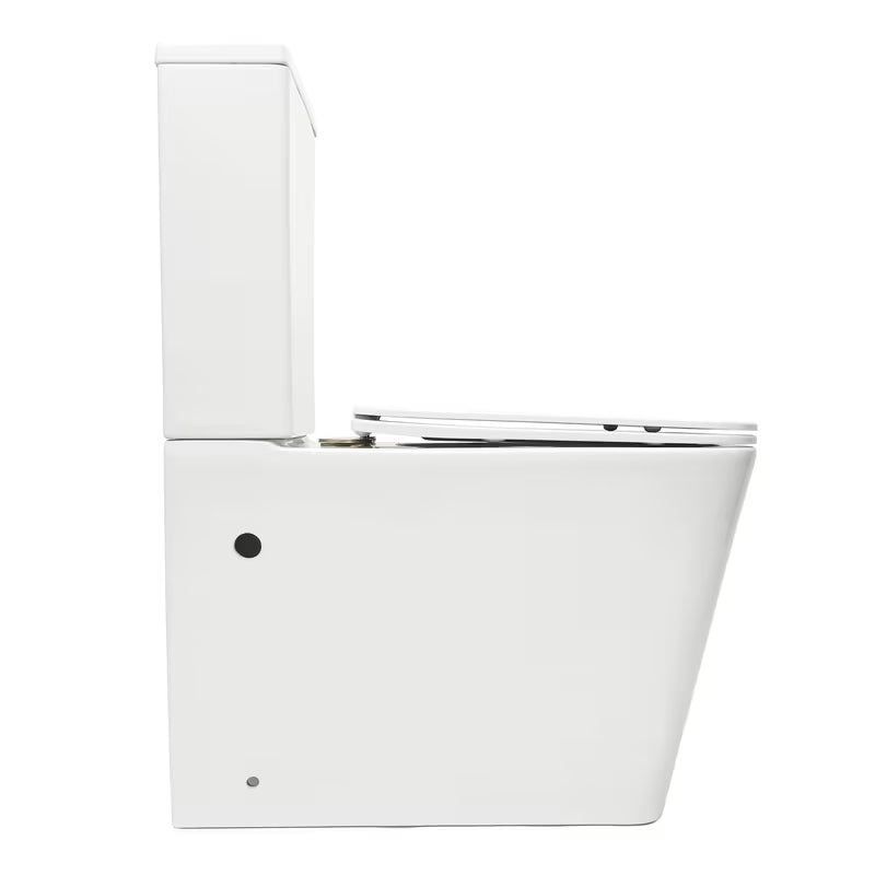 Bijeli samostojeći WC kombi SAT Infinitio bez sustava za ispiranje s wc daskom i štedljivim DualFlush ispiranjem