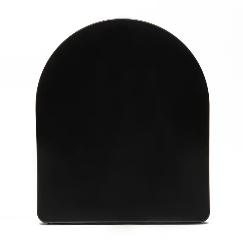 Crno-mat WC daska SAT Infinitio s soft Close i EasyLock u zaobljenom dizajnu.