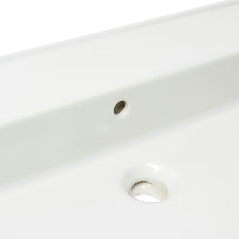 Bijeli keramički umivaonik SAT Infinitio 121,4x46,9 cm s preljevom