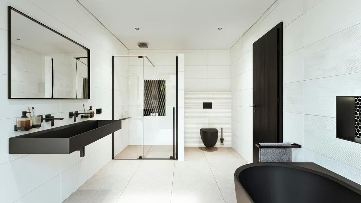 Viseći umivaonik SAT Infinitio u crnoj mat izvedbi s mogućnošću montaže i na ploču