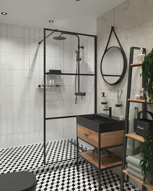 Crno-mat keramički umivaonik SAT Infinitio 60,5 x 46,5 cm s preljevom