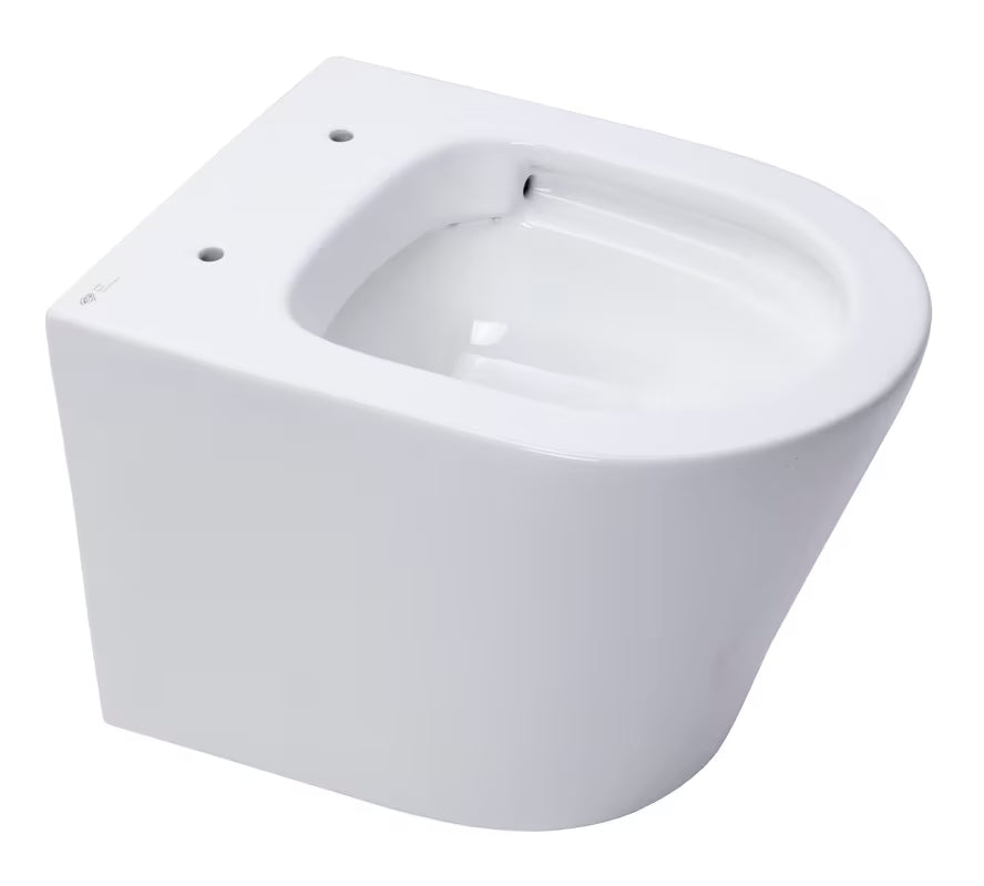 Bijeli viseća WC školjka SAT Infinitio sa skrivenim pričvršćenjem i sjedalom sa soft Close.