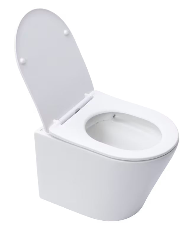 Viseća WC Školjka SAT Infinitio u mat bijeloj boji sa skrivenim pričvršćenjem i sjedalom soft Close.