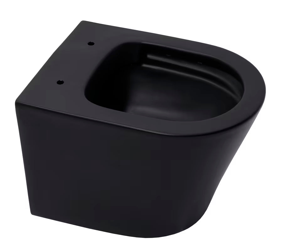 Viseća WC Školjka SAT Infinitio u crnoj mat izvedbi s wc daskom soft Close i skrivenim pričvršćenjem