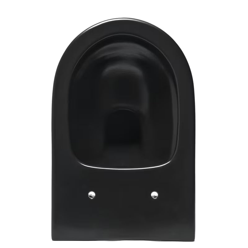 Viseća WC Školjka SAT Infinitio u crnoj mat izvedbi s bezrubnim ispiranjem Rim-Ex i sjedalom soft Close