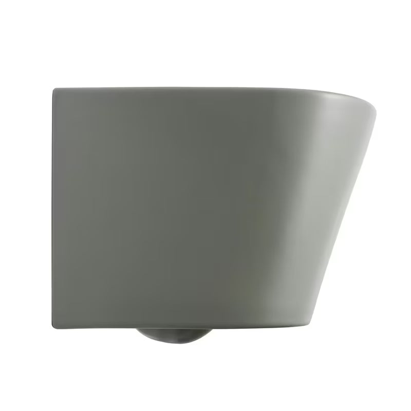 Viseća WC Školjka SAT Infinitio u sivoj mat izvedbi sa skrivenim pričvršćenjem i sjedalom soft Close.