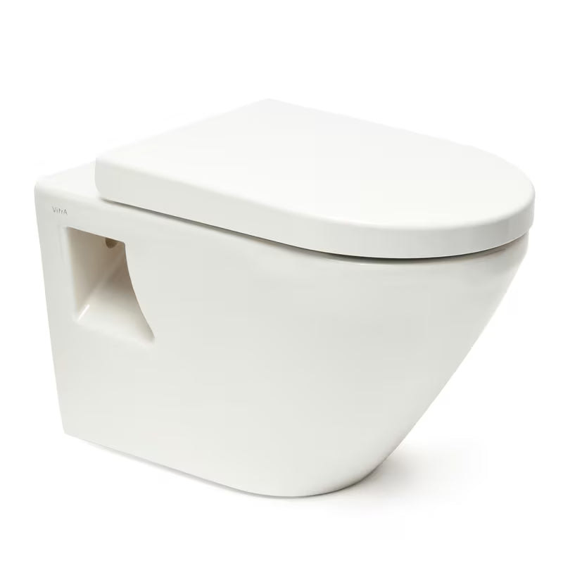 Viseći WC set vitra Integra s predzidnom instalacijom, vodokotlićem SAT i bijelom tipkom za ispiranje