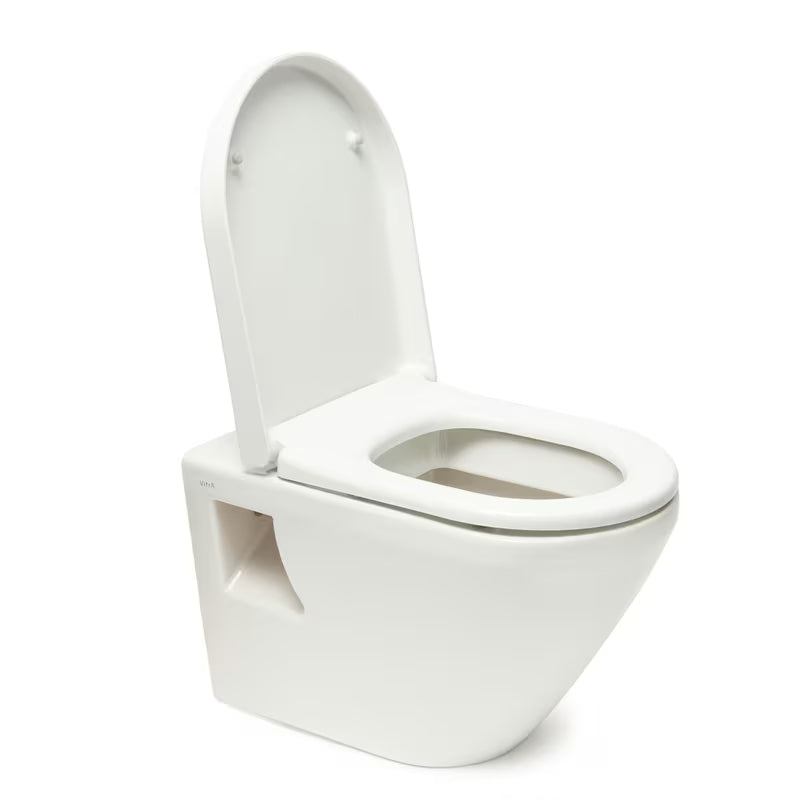 Viseći WC set vitra Integra s predzidnom instalacijom, vodokotlićem SAT i bijelom tipkom za ispiranje