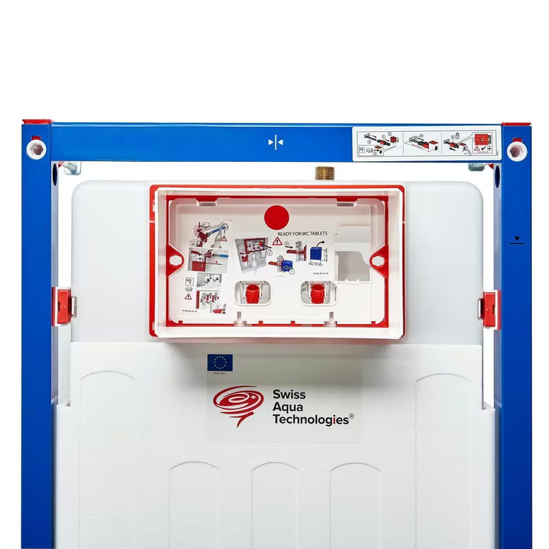 Viseći WC set vitra Integra sa skrivenim vodokotlićem i tipkom za ispiranje u mat krom izvedbi