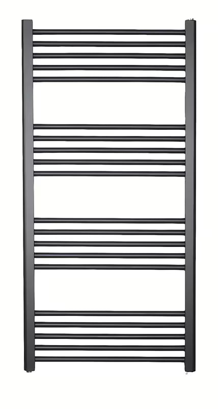Kombinirani radijator SAT KD 120x60 cm u crnoj mat boji pro za toplovodno i električno grijanje.