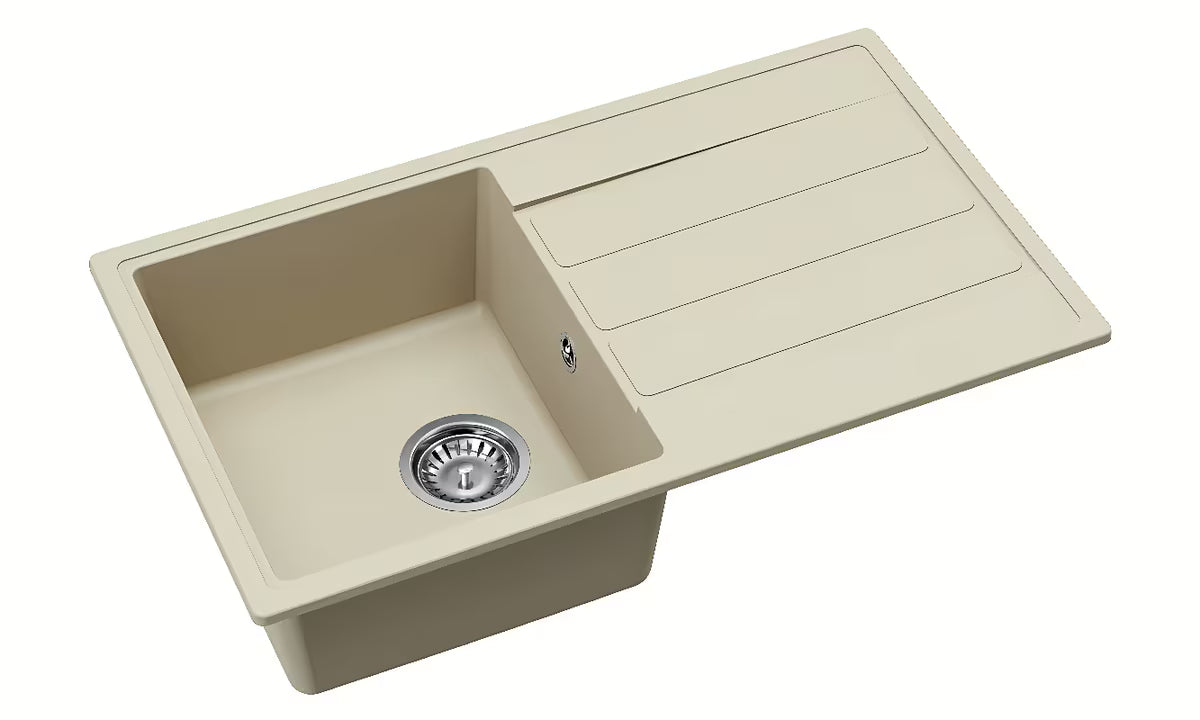 Granitni sudoper SAT s ocjeđivačem u boji jasmina pro montaža na radnu ploču