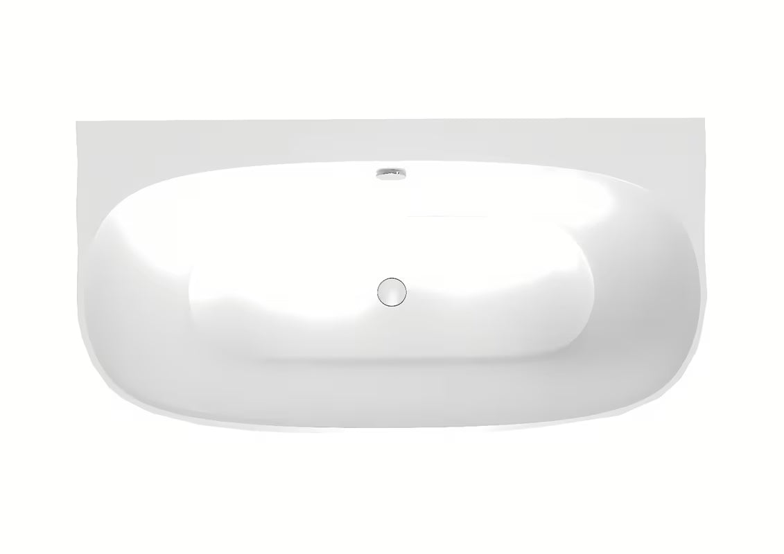 Samostojeća kada za zid SAT Meda 160x80 cm od lijevanog mramora, u lijevoj i desnoj izvedbi