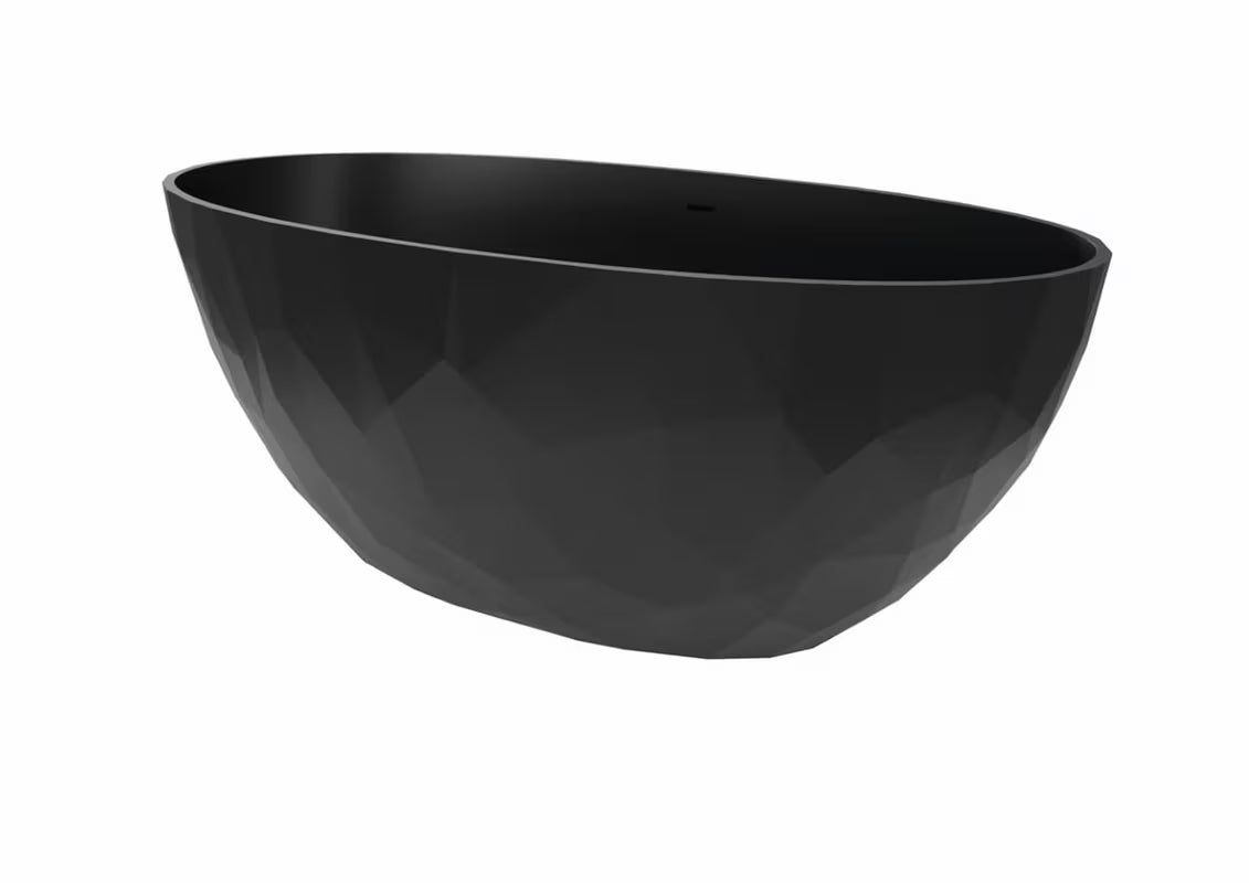 Samostojeći crna kada SAT Meda od lijevanog mramora u izvedbi za lijevu i desnu orijentaciju.