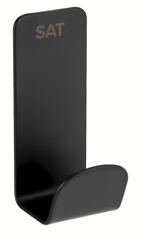 Crni zidni kukica SAT Mood jednostavnog elegantnog dizajna za kupaonicu