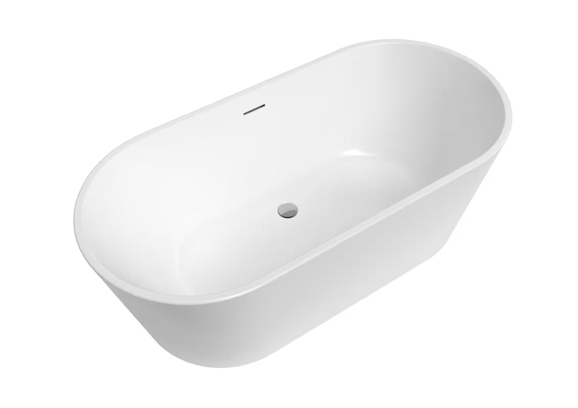 Volně stojící akrylátová vana SAT Mood 170x80 cm s možností instalace ke stěně i do prostoru
