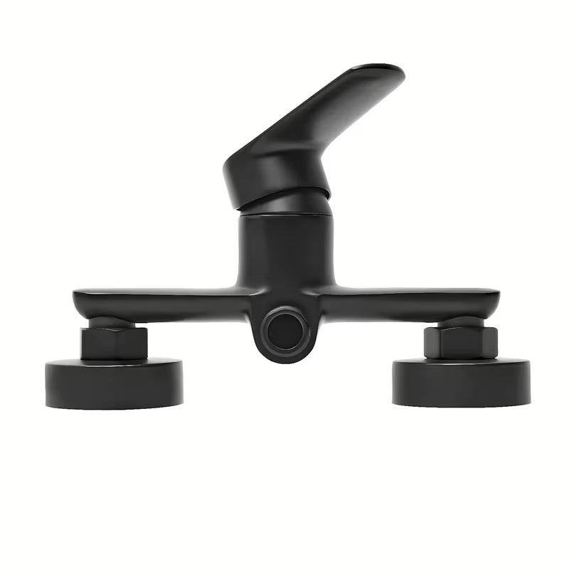 Zidna jednoručna baterija miješalica za tuš SAT Mood u mat crnoj završnoj obradi.