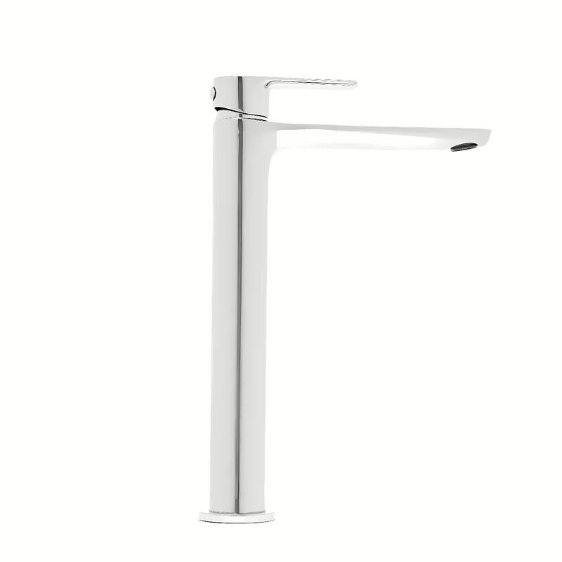 Visoka jednoručna baterija miješalica za umivaonik SAT Mood u sjajnoj krom izvedbi bez odvoda.