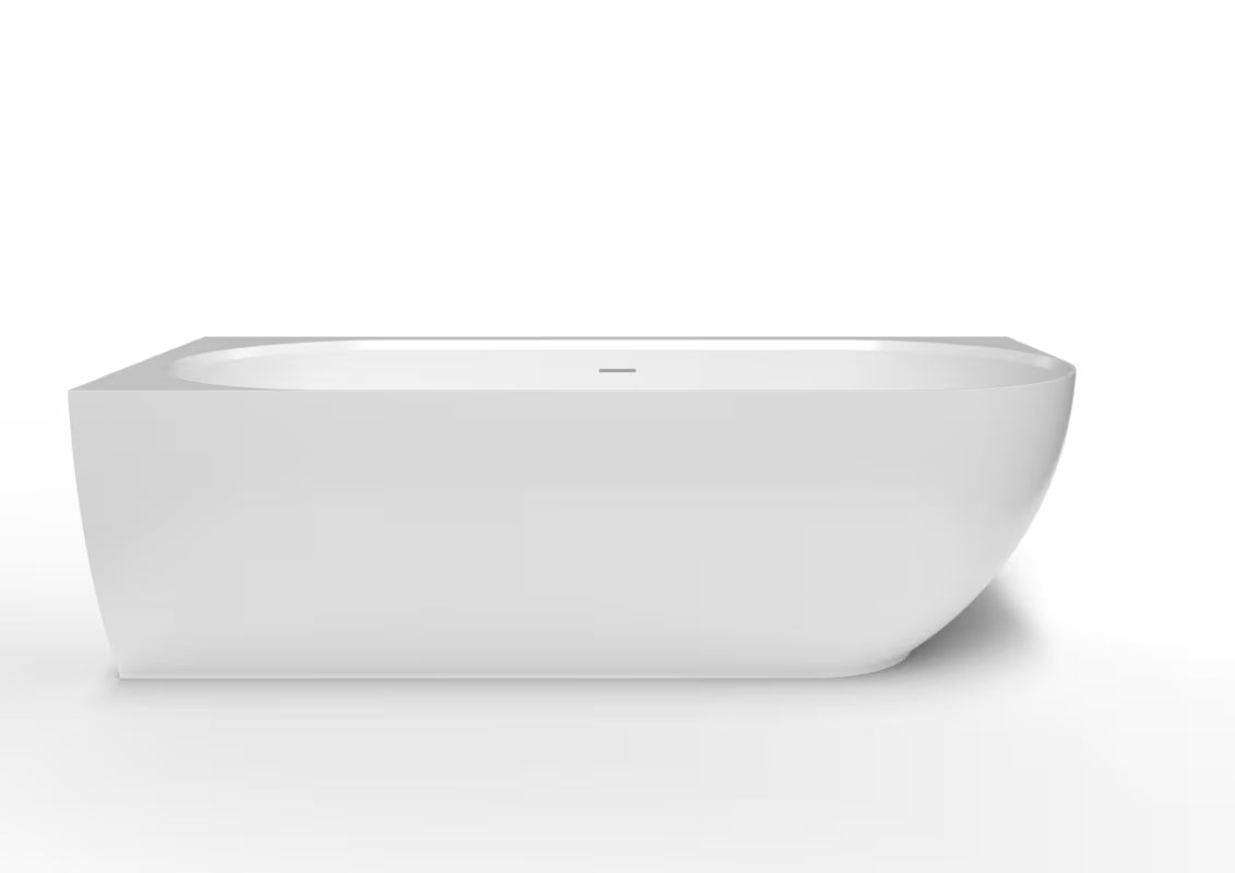 Samostojeća kada SAT Nelly od lijevanog mramora 175x82 cm, lijeva orijentacija, bijela