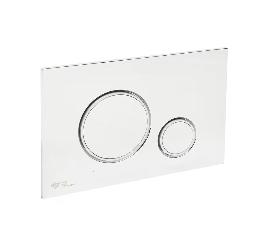 Bijela tipka za aktiviranje SAT pro WC školjke namijenjena pro podžbuknim modulima SAT.