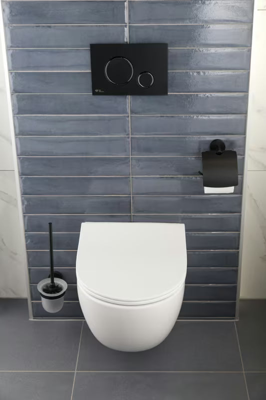 Tipka za ispiranje tipka za aktiviranje SAT u mat crnoj izvedbi pro za ugradbeni modul SAT.