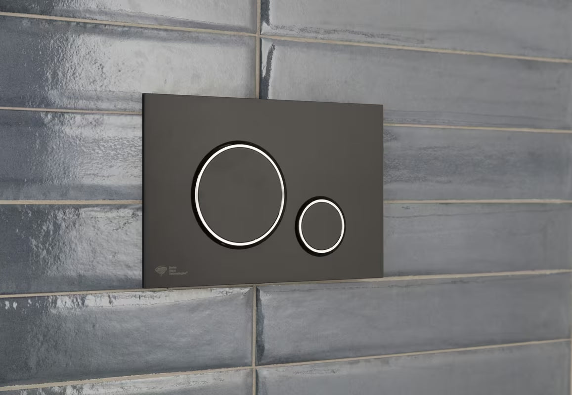 Tipka za ispiranje tipka za aktiviranje SAT u mat crnoj izvedbi pro za ugradbeni modul SAT.