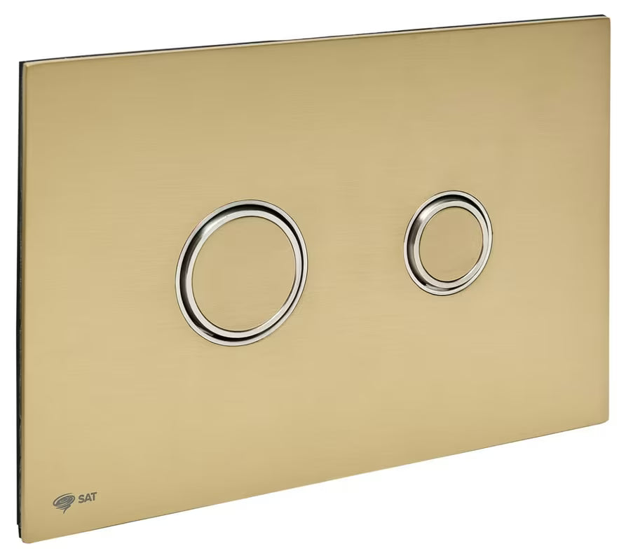 Mat zlatni tipka za aktiviranje SAT od nehrđajućeg čelika s PVD površinom i Anti-fingerprint obradom za pro instalacijske sustave.