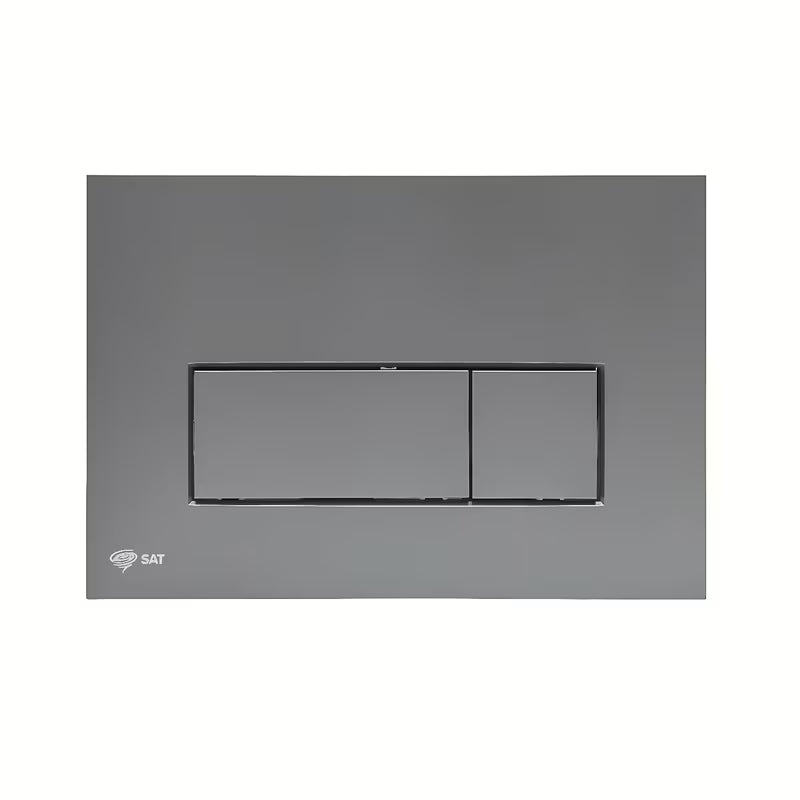 Mat plastične tipka za aktiviranje SAT u boji gun metal pro za instalacijske sustave i WC školjke vodokotliće pro za ugradnju u zid.