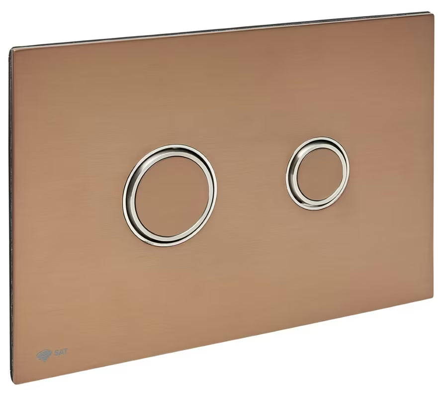 Tipka za Aktiviranje SAT u mat ružičasto-zlatnoj izvedbi s površinom Anti-fingerprint pro za instalacijske sustave