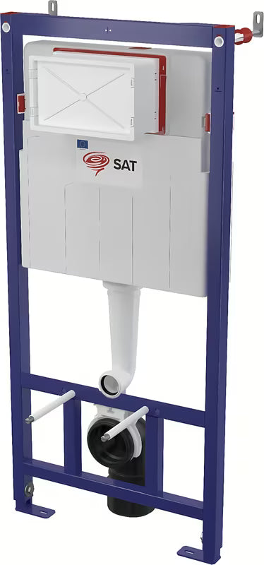 Podžbukni vodokotlić za WC SAT u plavoj izvedbi pro viseća WC školjka sa štedljivim DualFlush ispiranjem