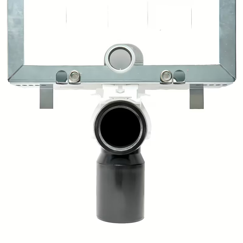 Plava podžbukni vodokotlić SAT pro viseća WC školjka s pocinčanim okvirom i dozatorom za WC školjke tablete.