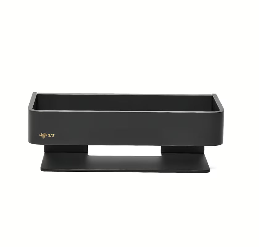 Zidna kupaonska polica SAT od masivnog mesinga u crnoj mat boji