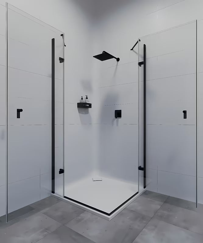 Kupaonska polica SAT od nehrđajućeg čelika u mat crnoj boji s uklonjivim crnim plastičnim umetkom