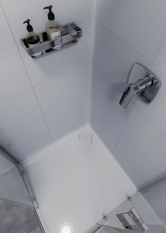 Kromirana zidna polica SAT Chrome od masivnog mesinga za tuševi i kupaonicu