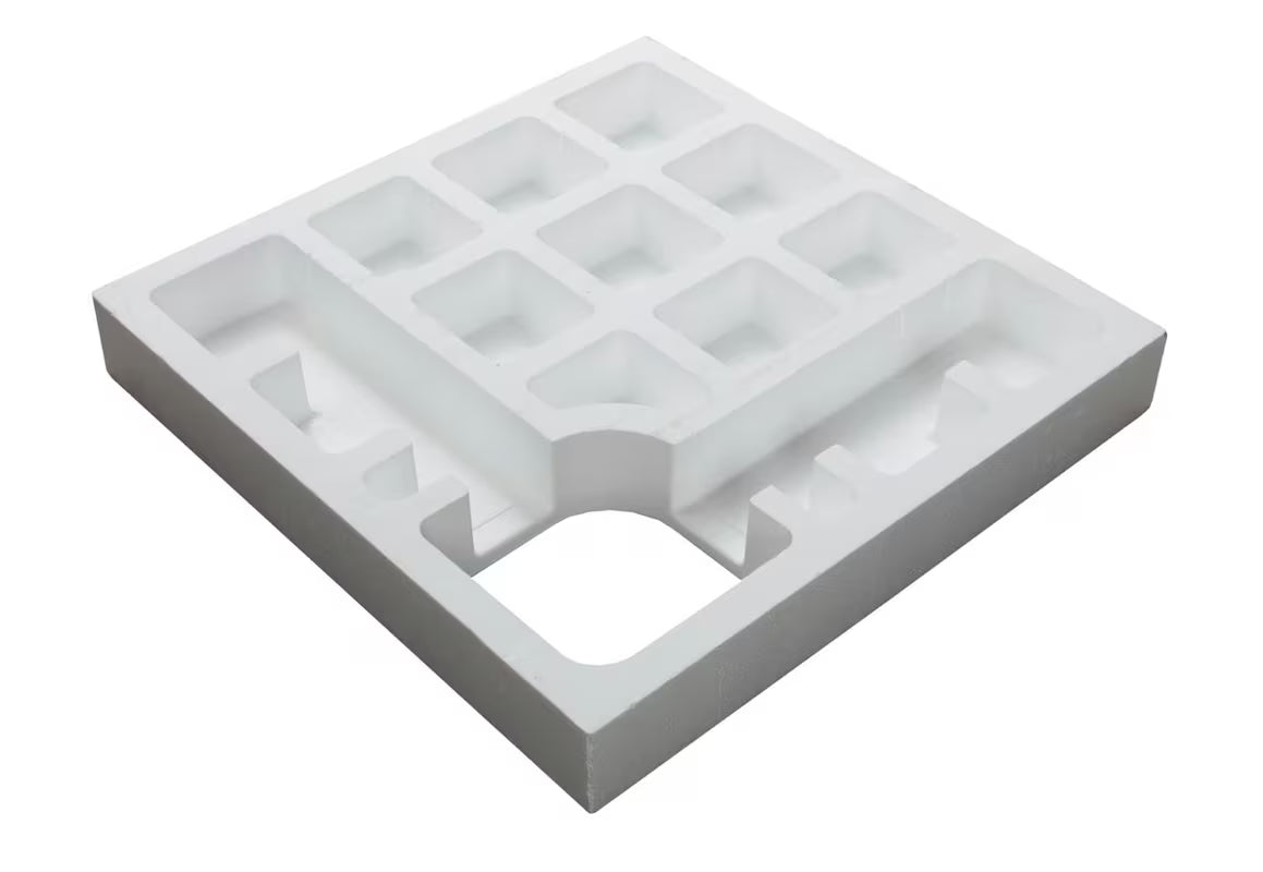 Bijeli polistirenski nosač SAT pro za tuš kadu od izdržljivog tvrdog polistirena HDPS.