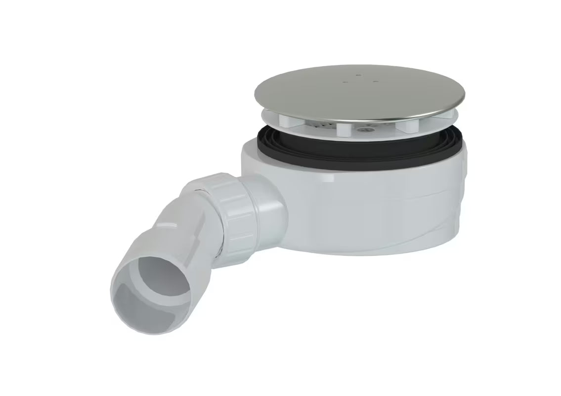 SAT Project sifon za tuš kadu s pokrovnim čepom od nehrđajućeg čelika i gravitacijskom klapnom protiv neugodnih mirisa