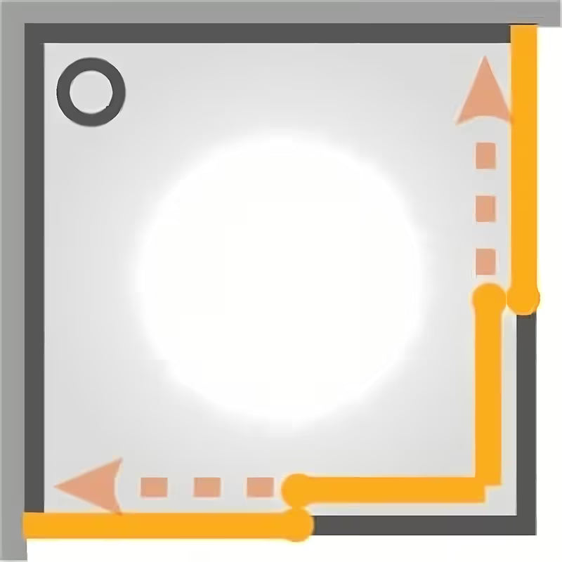 Kvadratna tuš kabina SAT Project 90x90 cm s tuš kadom u sjajnom kromu i s neprozirnim staklom Chinchilla.