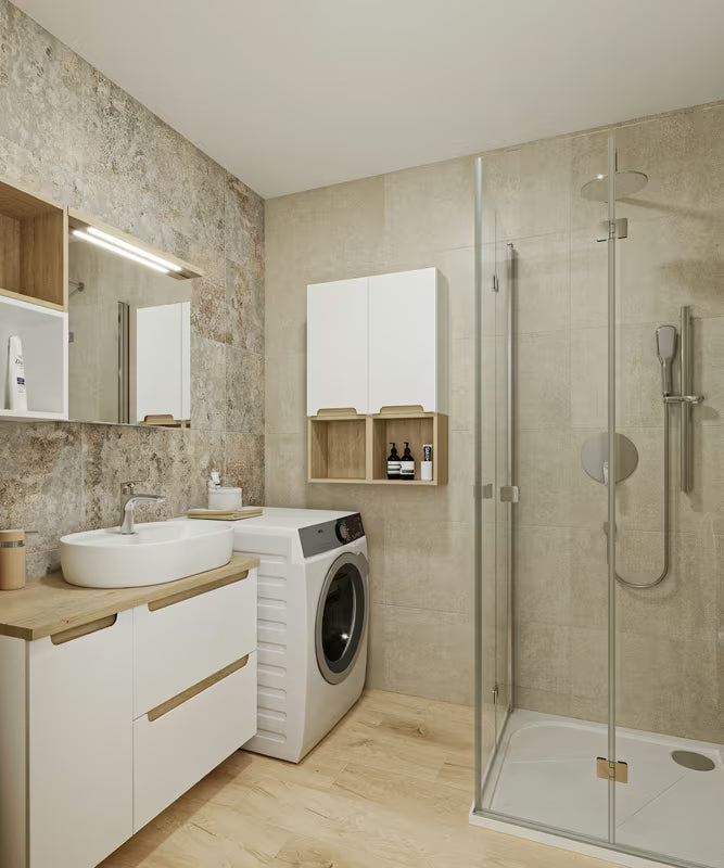 Podžbukna tuš i miješalica za kadu SAT Project u krom izvedbi s ručicom