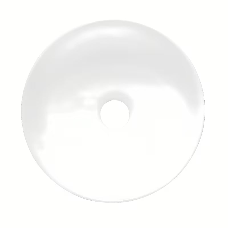Okrugli bijeli keramički umivaonik na ploču SAT Project širine 28 cm