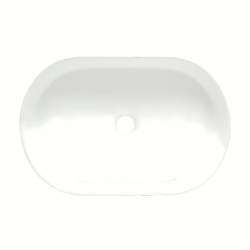 Bijeli ovalni keramički umivaonik na ploču SAT Project 50 x 33 cm
